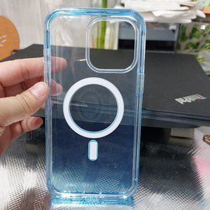 CLEAR TINT OF BLUE COLOR CLEAR IPHONE CASES COVERS